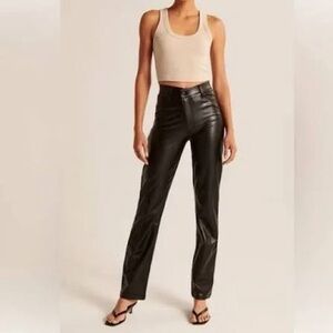 Abercrombie and Fitch Vegan Leather Criss Cross Waist pants